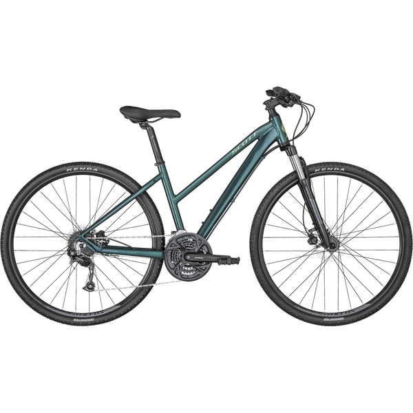 scott sub cross 40 hybrid bike 2021 in blue