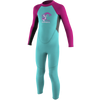 O'Neill Wetsuits Youth Toddler Reactor-2 2mm Back Zip Full Wetsuit DG5-Lite Aqua/Graphite/Berry