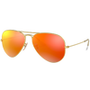 Ray Ban Aviator M - Matte Gold/Mirror Red