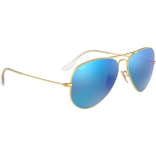 Aviator M Matte Gold Mirror Blue Sports Basement