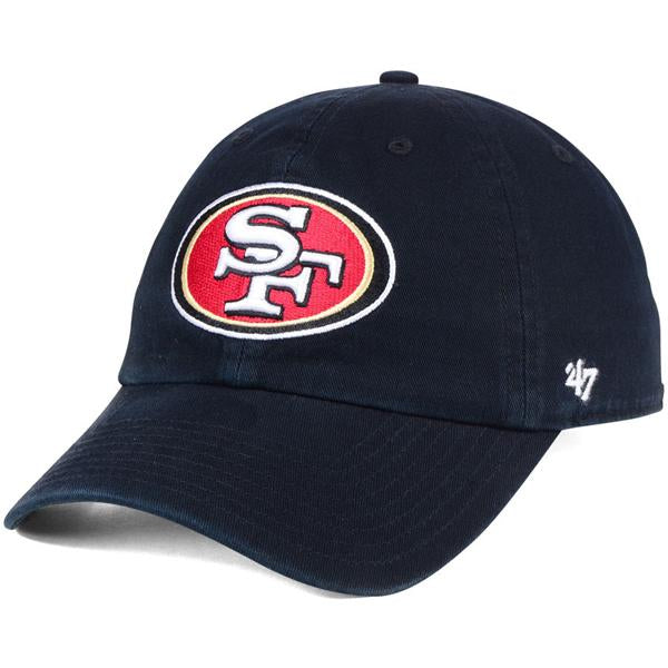 San Francisco 49ers 47 Brand Black Clean Up Adjustable Hat
