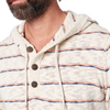 Faherty Men's Cove Poncho Hoodie Sandy Cove Stripe Alt View Buttons