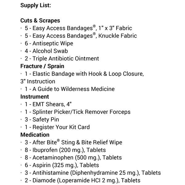 Mountain Backpacker Medical Kit – Sports Basement