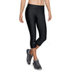 Under Armour Women's HeatGear Armour Capri 001-Black