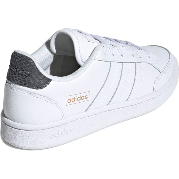  adidas Women's Grand Court Tennis Shoe, White/White/Crystal  White, 8