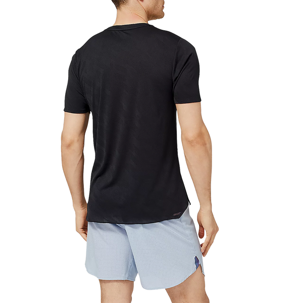 EiDER★23SS MEN'S JACQUARD R SHORT SLEEVE ROUND T_3色 Men's Terry Cloth Geometric Jacquard Textured Short Sleeves