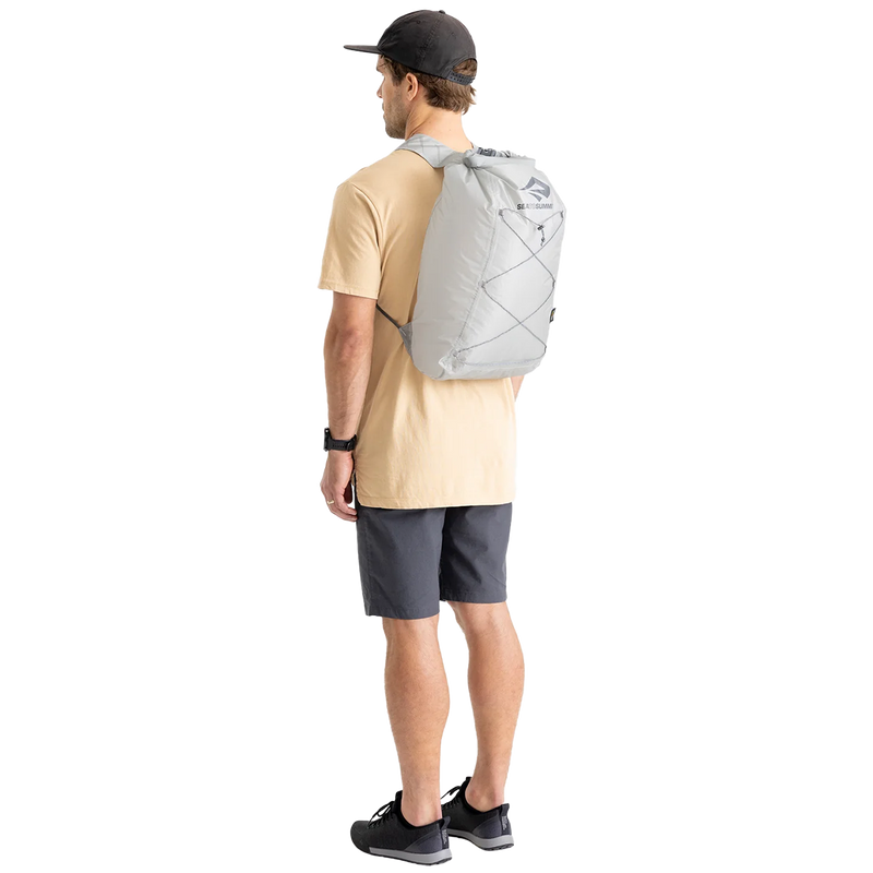 Ultra-Sil Dry Day Pack 22L, Sea to Summit Ultra-Sil Dry Day Pack 22L on model Highrise Gray