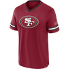 Fanatics 49ers Stripe Stacking Poly Fashion Top in Cardinal