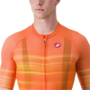 Castelli Men's Climber's 3.0 SI2 Jersey 034-Brilliant Orange front zip and branding