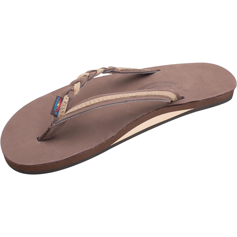 Women's Flirty Braidy, Rainbow Sandals Women's Flirty Braidy in Expresso Sierra Brown right inside top