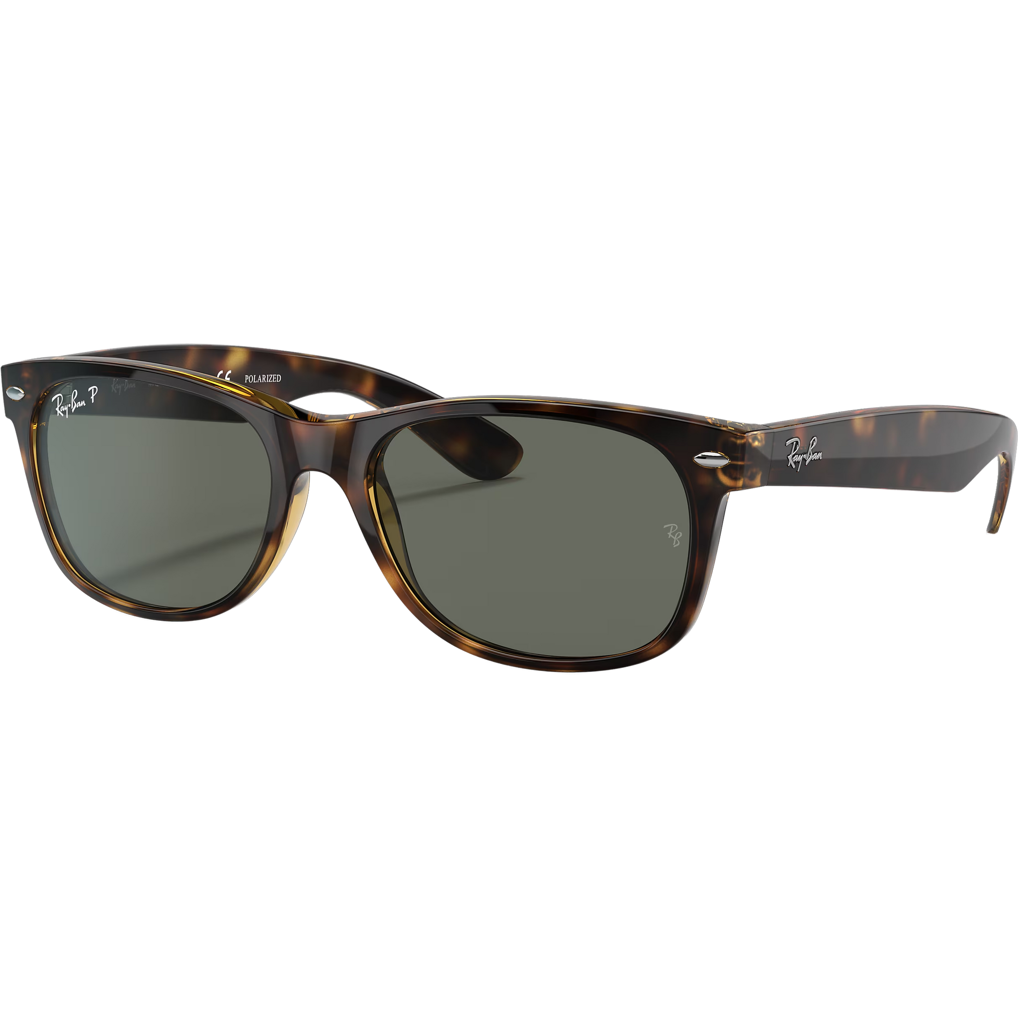 New Wayfarer M - Tortoise/Crystal Green Polarized alternate view