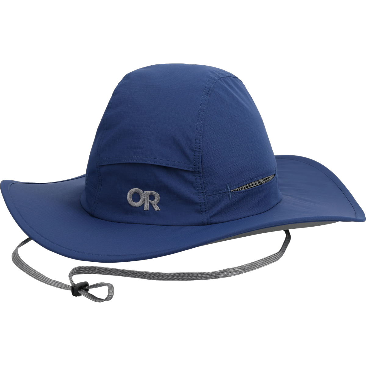 Outdoor Uv Protection Oval Bucket Hat With Cord Summer Fisherman Hats With  Wide Brim Casual Sunhat For Men Women Blue