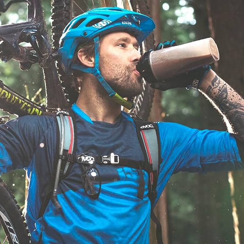 Protein Made Simple (10 Servings), Vega Protein mixed in drink in hand