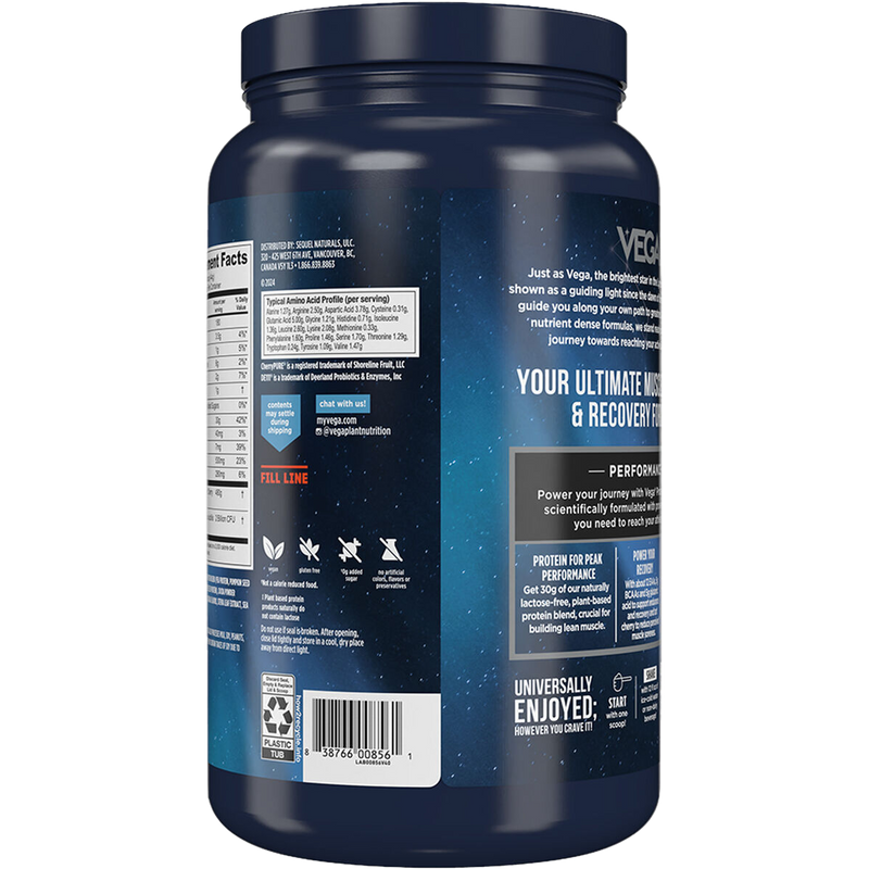 Protein + Recovery (20 Servings), Vega Protein + Recovery (20 Servings) back