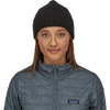 Patagonia Brodeo Beanie in BLK Black on model