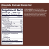 GU Original Energy Gel Chocolate Outrage w/ Caffeine Nutrition Facts