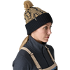Patagonia Powder Town Beanie in FLSK-Flow Sunken Blue on model