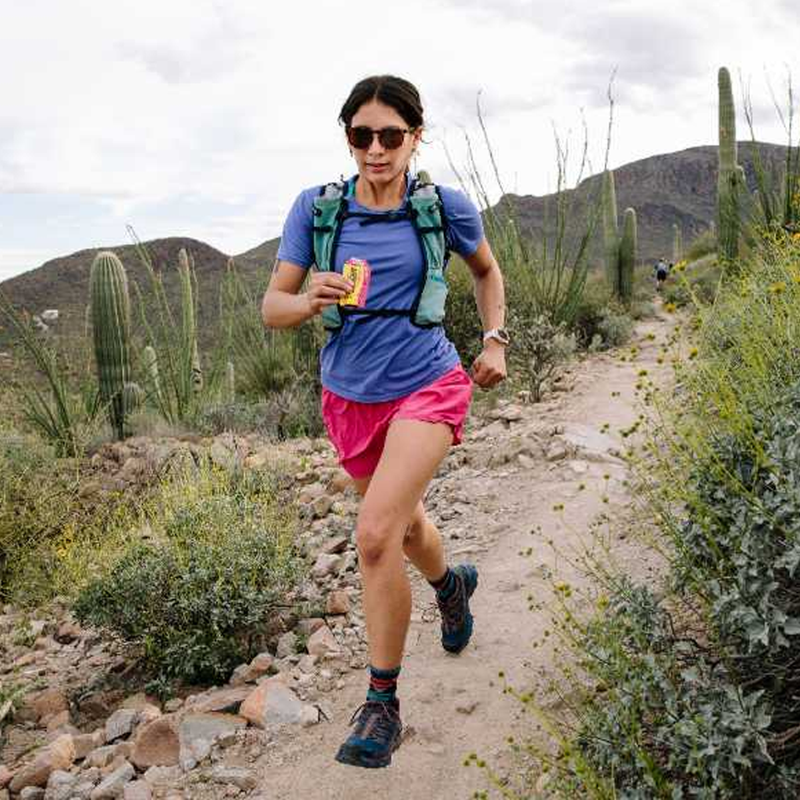 Energy Gel, Honey Stinger Energy Gel on trail 