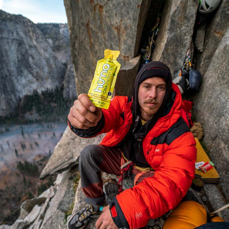 Chia Energy Gel, Huma Chia Energy Gel in hand