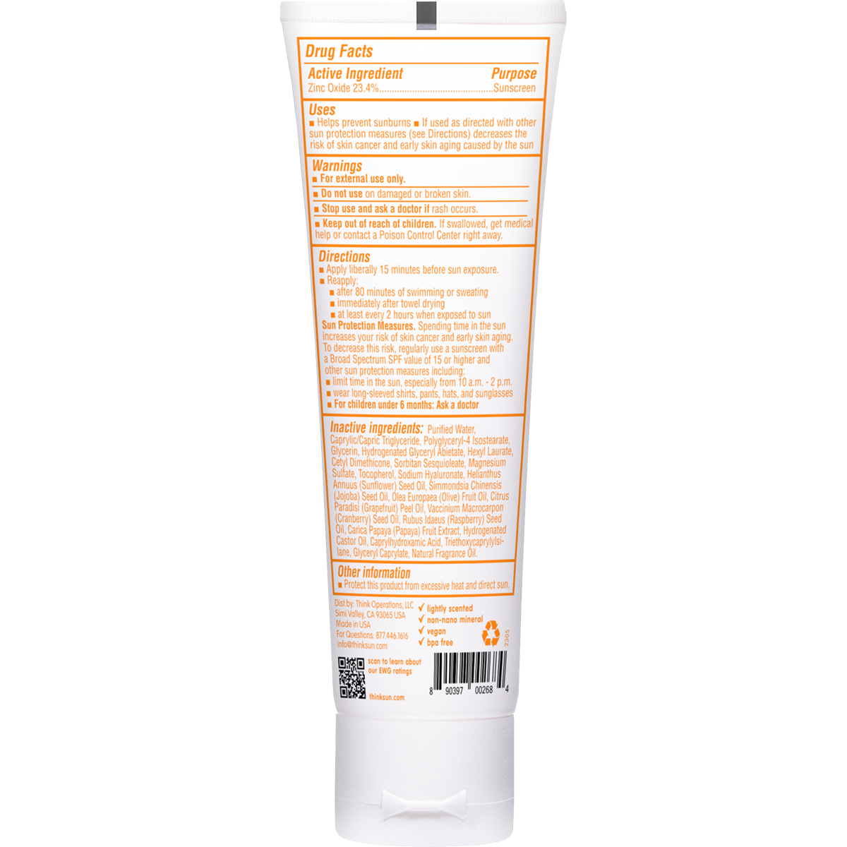 Thinkbaby Safe Sunscreen SPF 50 - 3 oz alternate view