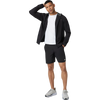 Vuori Men's Outdoor Trainer Shell in Black unzipped