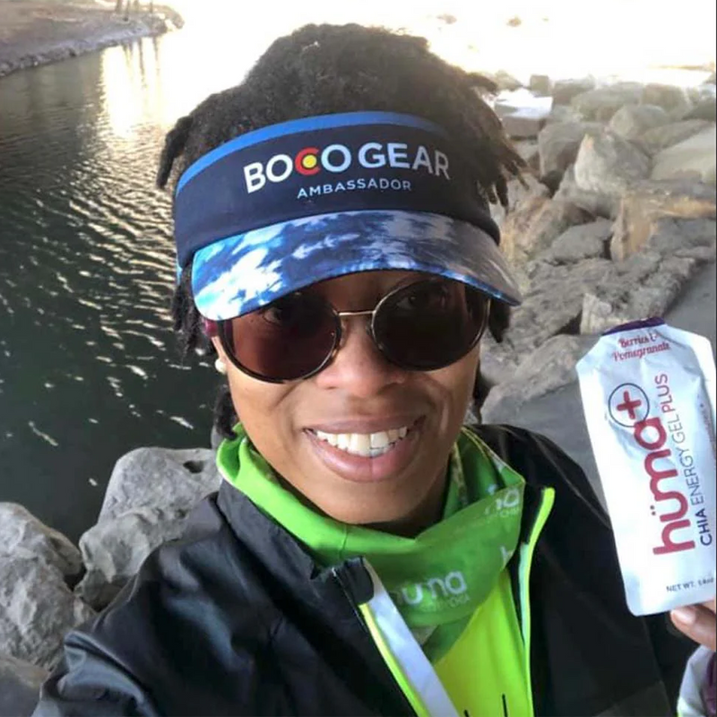 Chia Energy Gel Plus, Huma Chia Gel Plus in hand