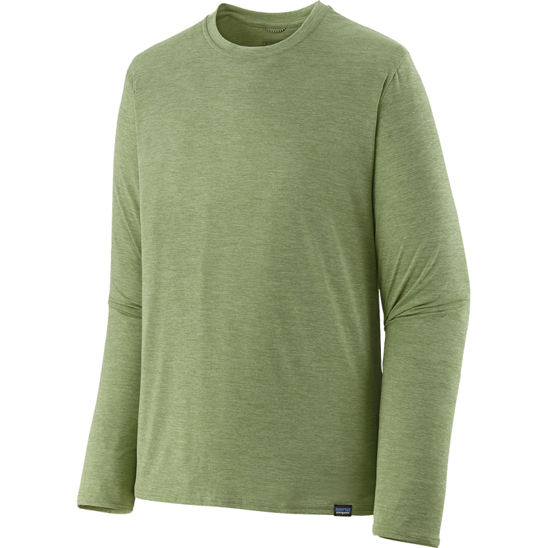 Men's Long-Sleeved Capilene Cool Daily Shirt, Patagonia Men's Long-Sleeved Capilene Cool Daily Shirt in Salvia Green/Dark Salvia Green X-Dye