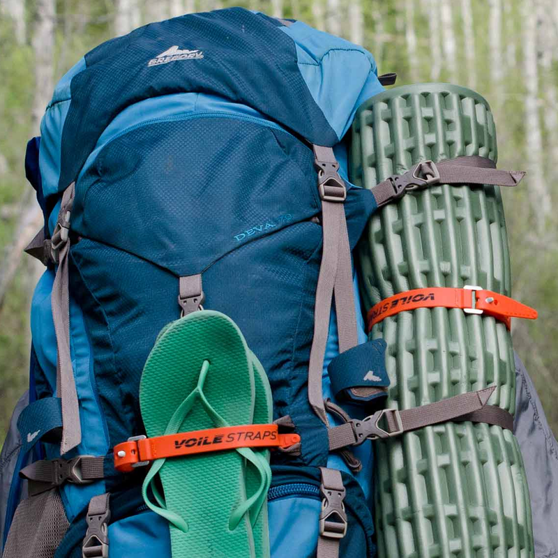 Aluminum Buckle 20" Strap, Voile Aluminum Buckle Strap on backpacking pack