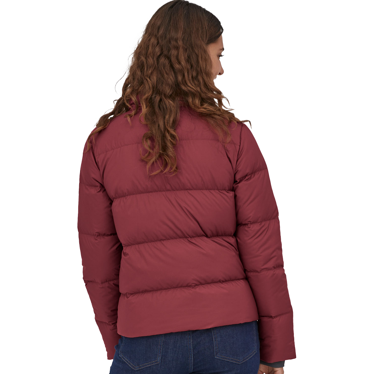 Womens Patagonia 40th Anniversary Down Snap T Sweater Puffer Jacket Red Sz  Small