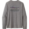 Patagonia Men's Capilene Cool Daily Graphic Long Sleeve Shirt in 73 Skyline/Feather Grey
