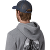 Patagonia P-6 Logo LoPro Trucker Hat in New Navy on model back