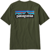 Patagonia Men's P-6 Logo Responsibili-Tee in Torrey Pines Green back graphic