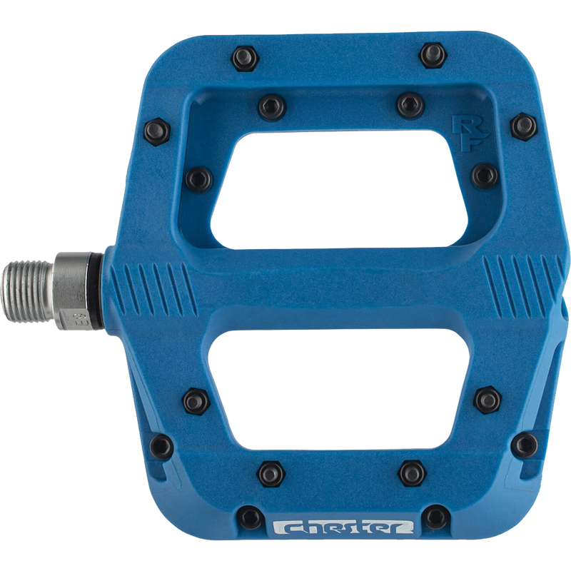 Chester 9/16 Blue Platform Pedal, Race Face Chester 9/16 Blue Platform