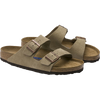 Birkenstock Women's Arizona Soft Footbed in Taupe Suede pair