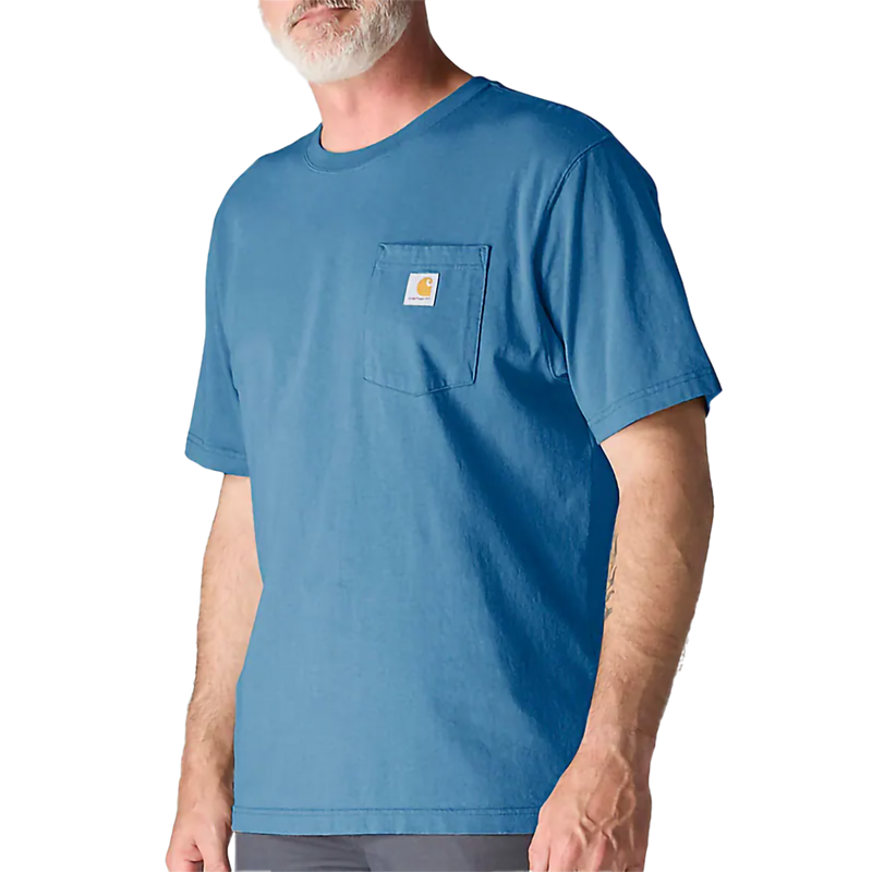 Men's Short-Sleeve Workwear Pocket T-Shirt, Carhartt Men's Short-Sleeve Workwear Pocket T-Shirt in H06-Horizon Blue front