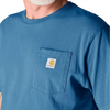 Carhartt Men's Short-Sleeve Workwear Pocket T-Shirt in H06-Horizon Blue front pocket