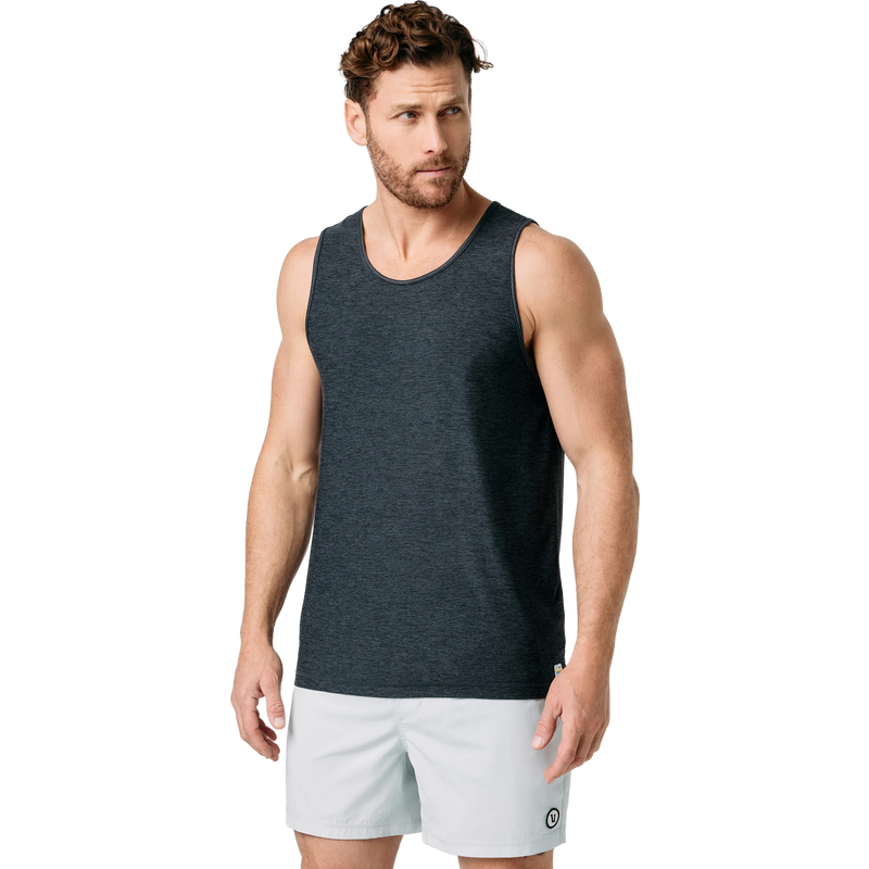 Men's Strato Tech Tank, Vuori Men's Strato Tech Tank in HCC Charcoal Heather