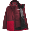 The North Face Men's Clement Triclimate Jacket in Cordovan/TNF Red inside
