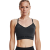 Under Armour Women's Seamless Low Long Bra in Pitch Grey/Black