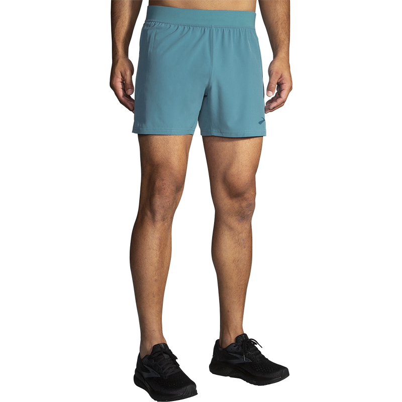Men's Sherpa 5" Short, Brooks Men's Sherpa 5" Short in Storm Blue front