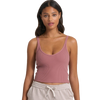 Vuori Women's Rib Crop Tank in Marsala