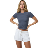 Vuori Women's Pose Fitted Tee in AZR Azure