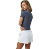 Vuori Women's Pose Fitted Tee in AZR Azure back