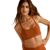 Beyond Yoga Women's Spacedye Slim Racerback Bra in Warm Clay Heather