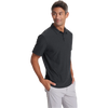 Vuori Men's Strato Tech Polo in Charcoal Heather on model front right