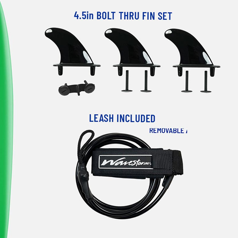 Wavestorm 8'0 Classic Surfboard with Leash – Sports Basement