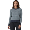 Patagonia Women's Recycled Wool Crewneck Sweater in Snowdrift Thermal Blue