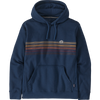 Patagonia Men's Line Logo Ridge Stripe Uprisal Hoody in Lagom Blue