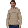 Patagonia Men's Line Logo Ridge Stripe Uprisal Hoody on man front