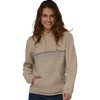 Patagonia Men's Line Logo Ridge Stripe Uprisal Hoody on woman front